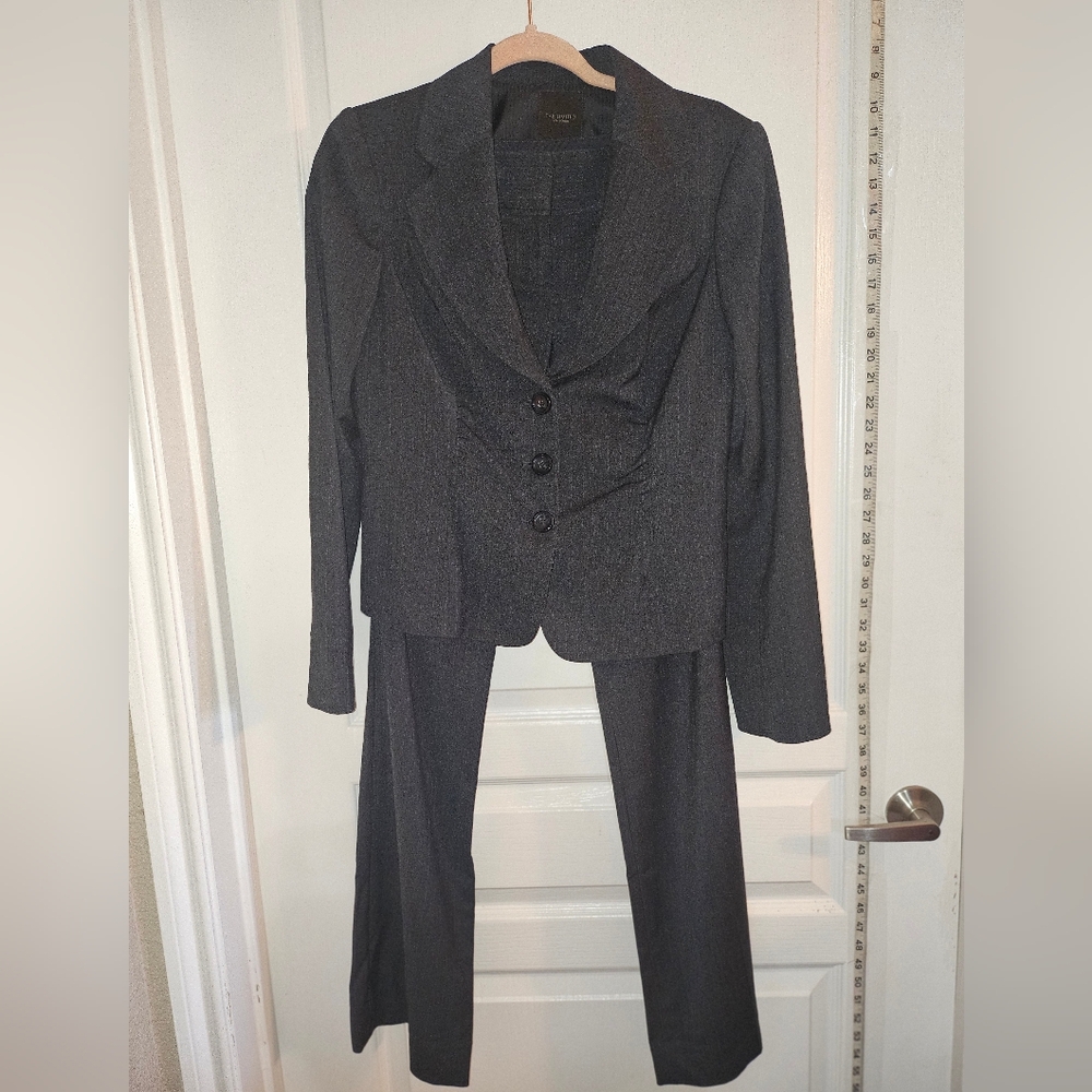 The Limited Gray Blazer Modern Tailored Suit Jacket With Pants - Picture 3 of 15
